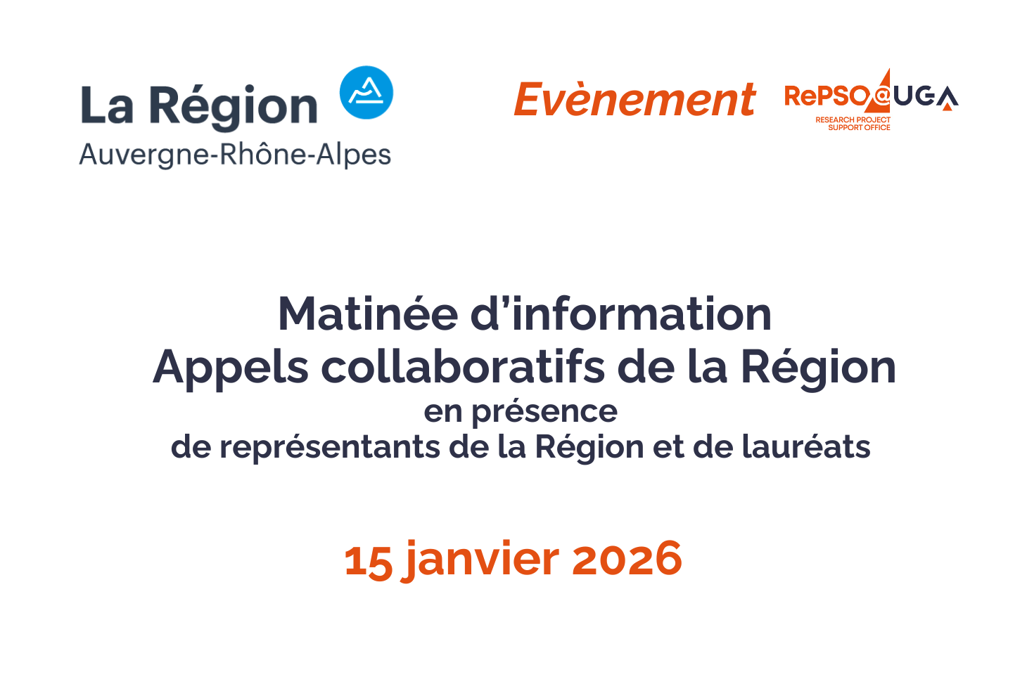 Matinée d’information appels collaboratifs de la Région AURA RePSO