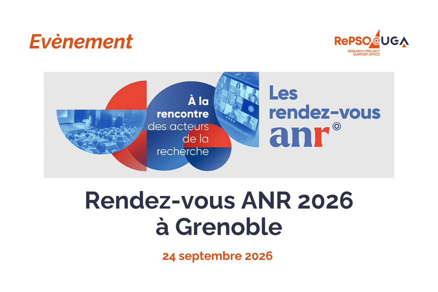 Rendez-vous de l’ANR 2026 à Grenoble